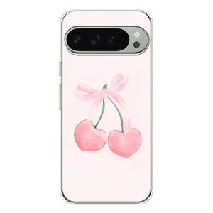 Чехол с розовым рисунком для Google Pixel 9 Pro XL (Розовые вишни)