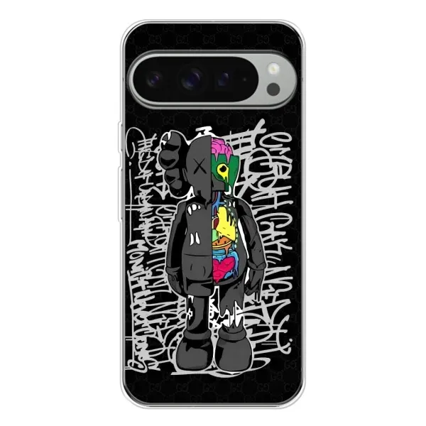 Чехол с принтом «Стиль Bearbrick» для Google Pixel 9 Pro XL Чехол с принтом «Стиль Bearbrick» для Google Pixel 9 Pro XL