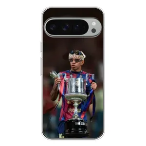 Чехол с футболистом Ламин Ямаль Google Pixel 9 Pro XL (Ямаль с кубком)