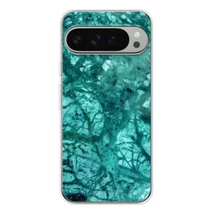 Мраморный чехол на Google Pixel 9 Pro XL (VPrint) (Зеленый мрамор)