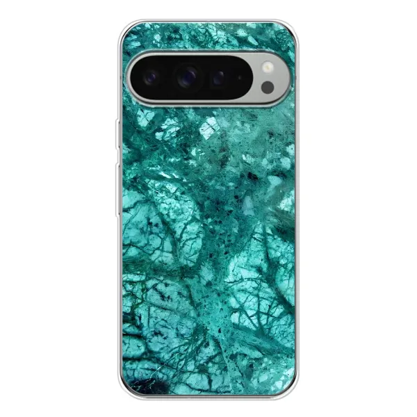 Чехол с принтом «Зеленый мрамор» для Google Pixel 9 Pro XL