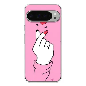 Чехол с принтом для Google Pixel 9 Pro XL (AlphaPrint - Знак сердечка)