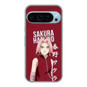 Чехлы Персонажи Аниме Наруто для Google Pixel 9 Pro (AlphaPrint) (Аниме Сакура)