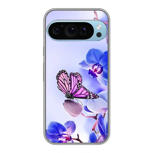 Чохол з принтом «Метелик на квітах» для Google Pixel 9 Pro Чохол з принтом «Метелик на квітах» для Google Pixel 9 Pro