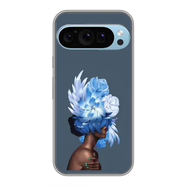 Чехол с принтом «Цветы на голове» для Google Pixel 9 Pro