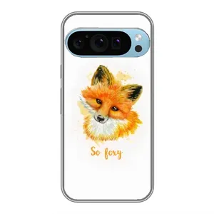 Чехлы с картинкой Лисички для Google Pixel 9 Pro (VPrint) (Девочка Лиса)