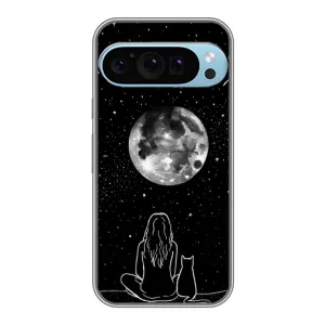 Чохол з малюнком кіт на Google Pixel 9 Pro (Дівчина з котом)