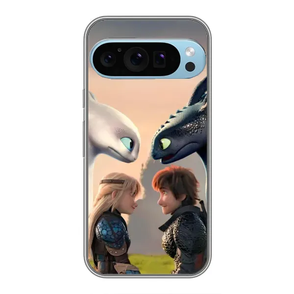 Чохол з принтом «Гикавка і Астрід» для Google Pixel 9 Pro
