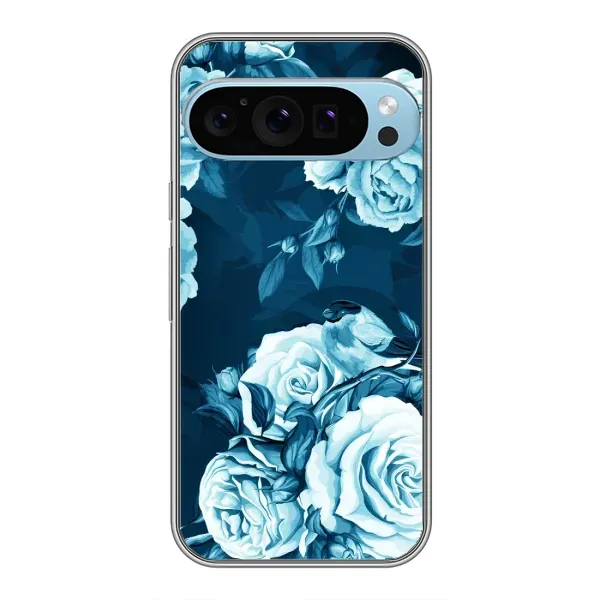 Чехол с принтом «Голубые Бутоны» для Google Pixel 9 Pro