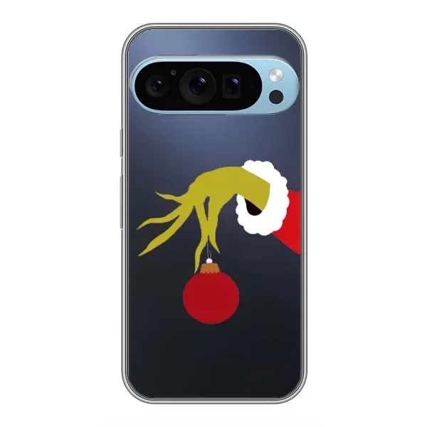 Чехол с принтом «Гринч с игрушкой» для Google Pixel 9 Pro Чехол с принтом «Гринч с игрушкой» для Google Pixel 9 Pro