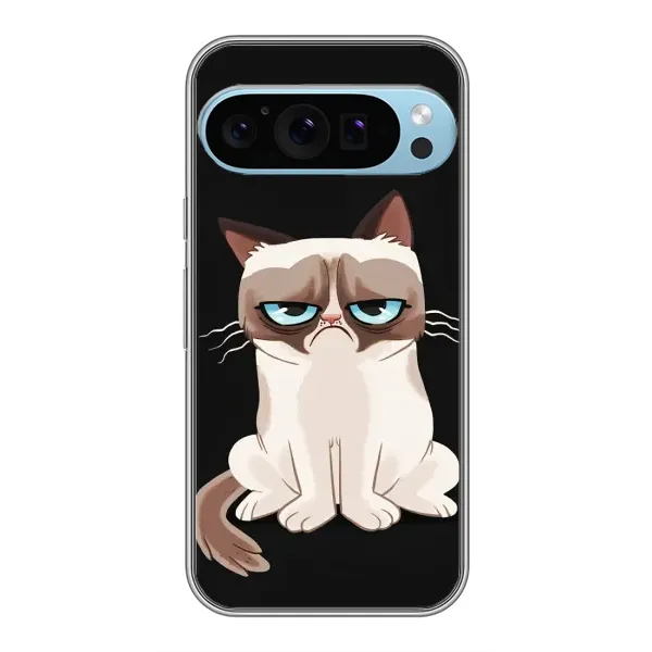 Чохол з принтом «Сумний кіт» для Google Pixel 9 Pro Чохол з принтом «Сумний кіт» для Google Pixel 9 Pro