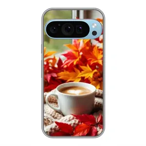 Чехол с уникальным дизайном «Осень с кофе» для Google Pixel 9 Pro