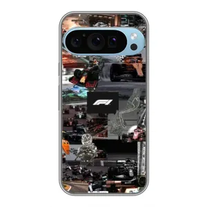 Чехол Формула1 на Google Pixel 9 Pro (Гоночный коллаж Ф1)