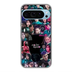 Чохол Гра в кальмара для Google Pixel 9 Pro (Колаж Гра кальмара)
