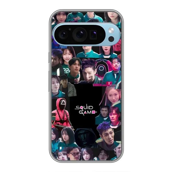 Чохол з принтом «Колаж Гра кальмара» для Google Pixel 9 Pro