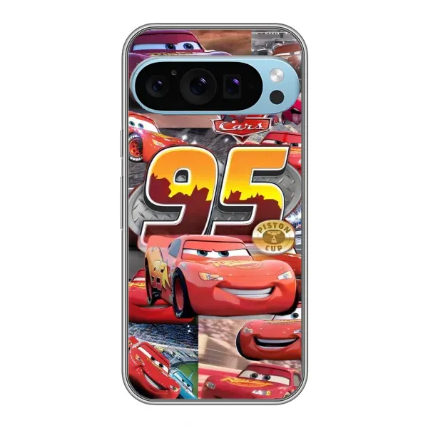 Чохол з принтом «Колаж Блискавка Маквін» для Google Pixel 9 Pro Чохол з принтом «Колаж Блискавка Маквін» для Google Pixel 9 Pro