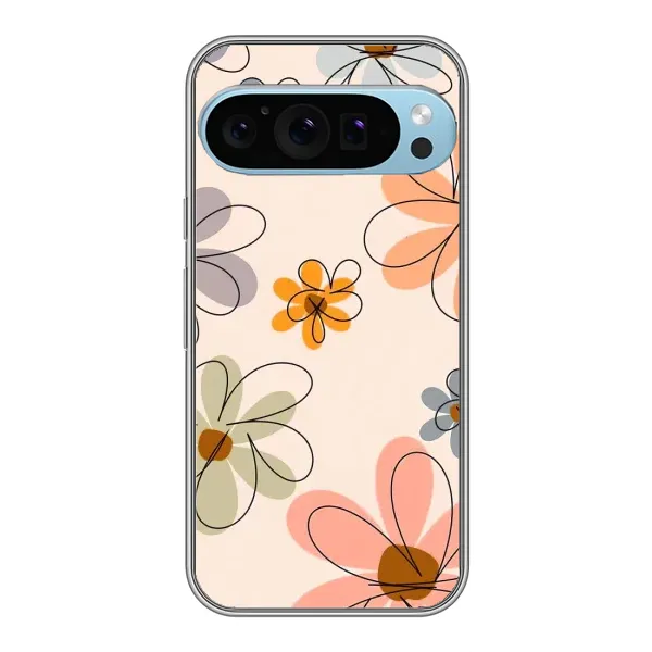 Чехол с принтом «Разноцветные цветы» для Google Pixel 9 Pro Чехол с принтом «Разноцветные цветы» для Google Pixel 9 Pro