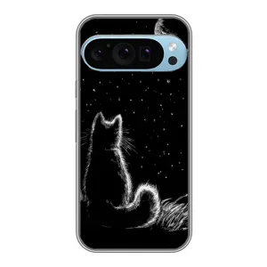 Чехол с принтом для Google Pixel 9 Pro (AlphaPrint) Модные коты