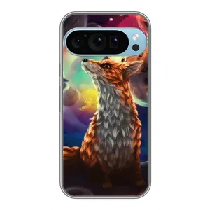 Чехлы с картинкой Лисички для Google Pixel 9 Pro (VPrint) (Лисица в космосе)