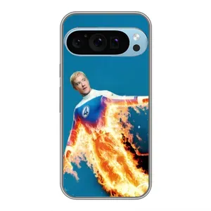 Чохол з принтом «Людина-факел у вогні» для Google Pixel 9 Pro