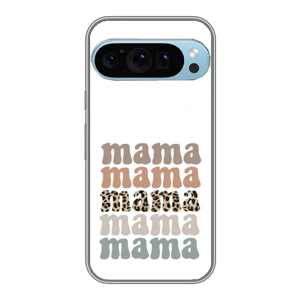 Чохол з принтом «Текстовий колаж мама» для Google Pixel 9 Pro