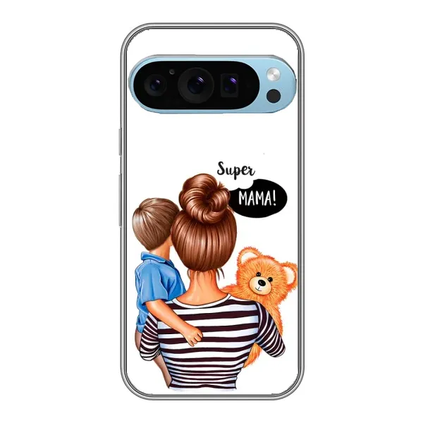 Чехол с принтом «Мама с сыном» для Google Pixel 9 Pro