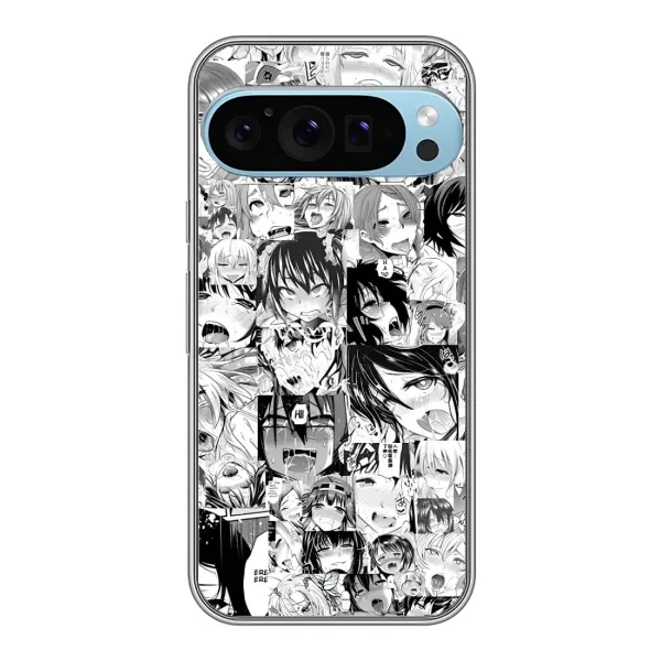 Чехол с принтом «Ahegao manga» для Google Pixel 9 Pro