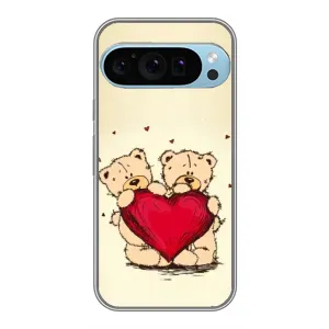 Чехлы для любимой на Гугл Пиксель 9 Про (VPrint) (Медвежонки)
