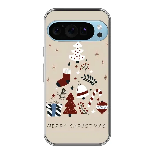 Чехол с принтом «Merry Christmas» для Google Pixel 9 Pro Чехол с принтом «Merry Christmas» для Google Pixel 9 Pro