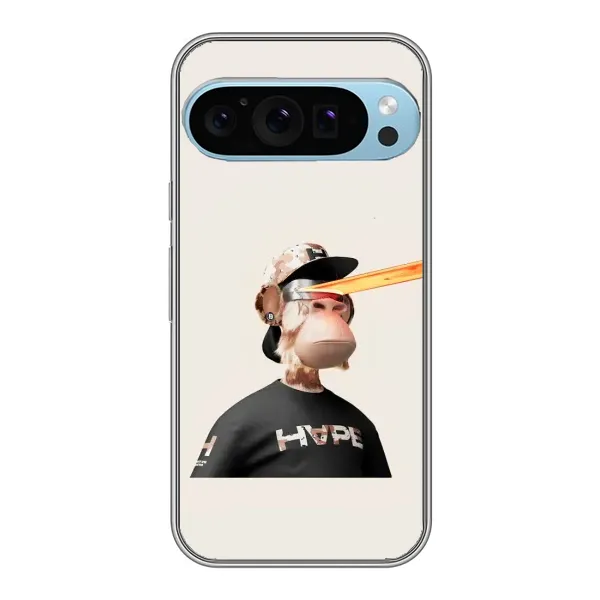 Чохол з принтом «мавпа NFT в окулярах» для Google Pixel 9 Pro