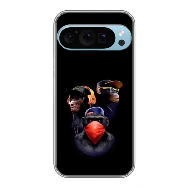 Чехол с принтом «Три обезьяны» для Google Pixel 9 Pro