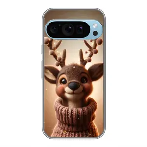 Яскравий чохол для Google Pixel 9 Pro з Зимові Оленята (Олень в светрі)