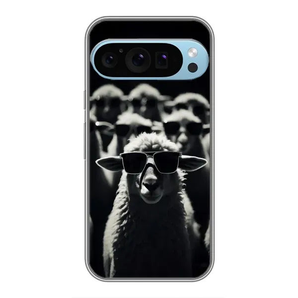 Чохол з принтом «Овечка в окулярах» для Google Pixel 9 Pro Чохол з принтом «Овечка в окулярах» для Google Pixel 9 Pro