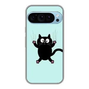 Чохол з принтом для Google Pixel 9 Pro (AlphaPrint) Модні коти (Падаючий кіт)