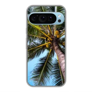 Силиконовый чехол с КАРТИНКАМИ лето для Google Pixel 9 Pro (AlphaPrint) (Пальма)