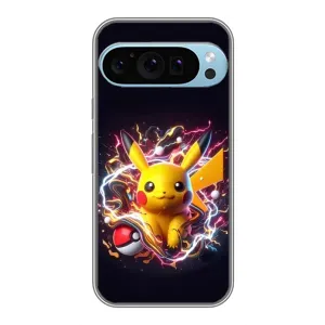 Чохол з Пікачу на Google Pixel 9 Pro (Пікачу з м'ячем)