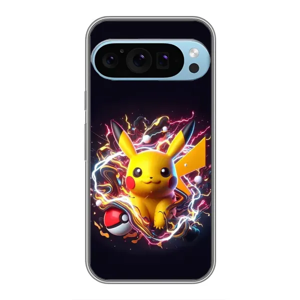 Чохол з принтом «Пікачу з м'ячем» для Google Pixel 9 Pro