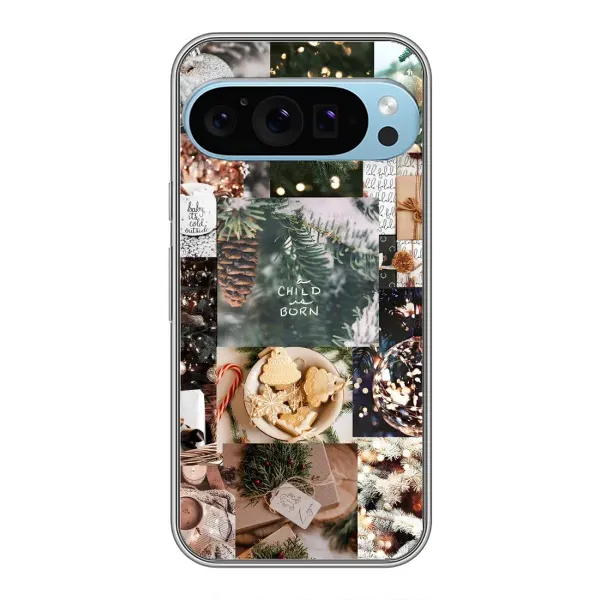 Чехол с принтом «Рождественский коллаж» для Google Pixel 9 Pro Чехол с принтом «Рождественский коллаж» для Google Pixel 9 Pro