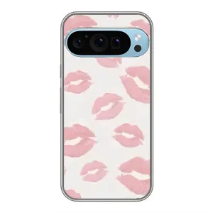 Чехол с розовым рисунком для Google Pixel 9 Pro (Розовые губы)