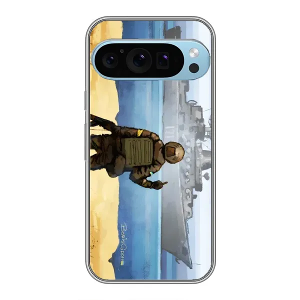Чохол з принтом «Російський корабель» для Google Pixel 9 Pro