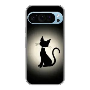 Чохол з принтом для Google Pixel 9 Pro (AlphaPrint) Модні коти (Силует котика)