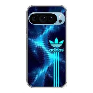 Чехлы Адидас для Google Pixel 9 Pro (AlphaPrint) (Синий Адидас)