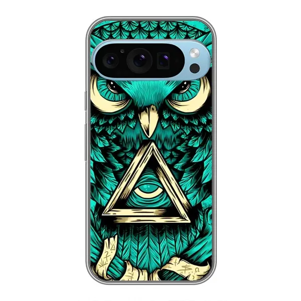 Чохол з принтом «Сова з оком» для Google Pixel 9 Pro