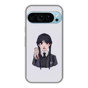 Чехлы Венсдей на Google Pixel 9 Pro Уэнсдей (AlphaPrint) (Уэнздей и Вещь)