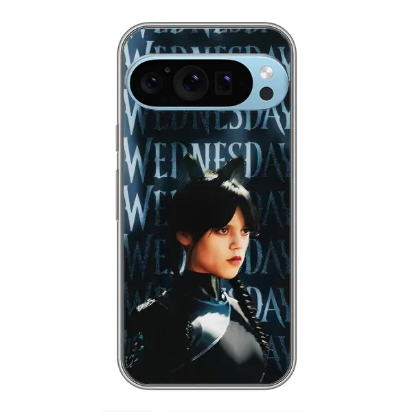 Чехол с принтом «Уэнздей кошка» для Google Pixel 9 Pro
