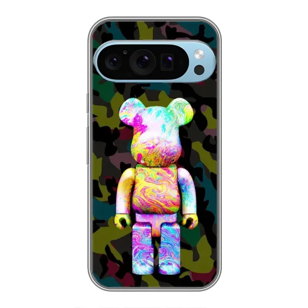 Чехол с принтом «Яркий Bearbrick» для Google Pixel 9 Pro