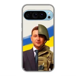 Чехол для Google Pixel 9 Pro (AlphaPrint - с принтом Зеленского) (Зеленский солдат)