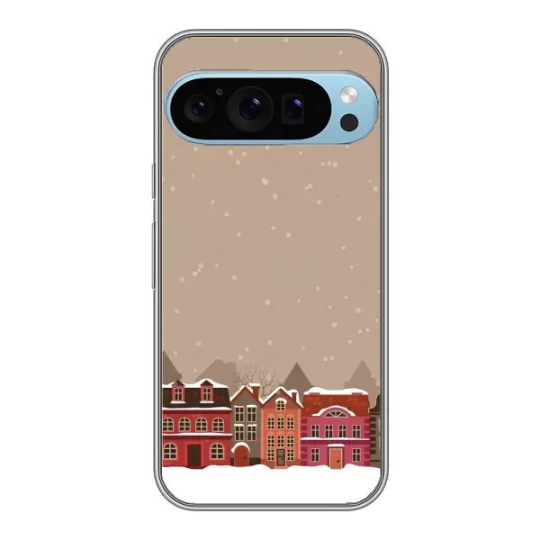 Чехол с принтом «Зимний город» для Google Pixel 9 Pro