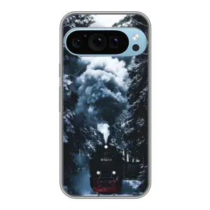 Новорічні, Святкові Чохли для Google Pixel 9 Pro - 2024 год (Зимовий потяг)