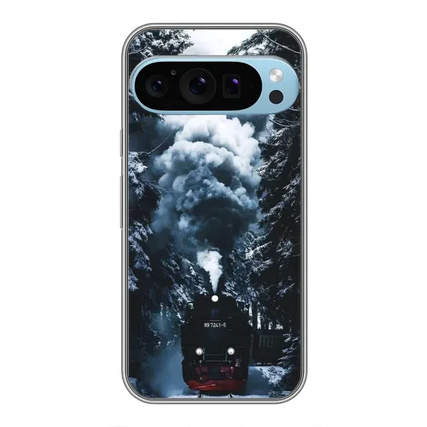 Чехол с принтом «Зимний поезд» для Google Pixel 9 Pro